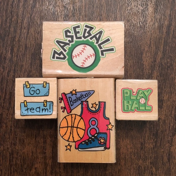 WESTWATER ENTERPRISES Baseball Basketball Stamps - Picture 1 of 2